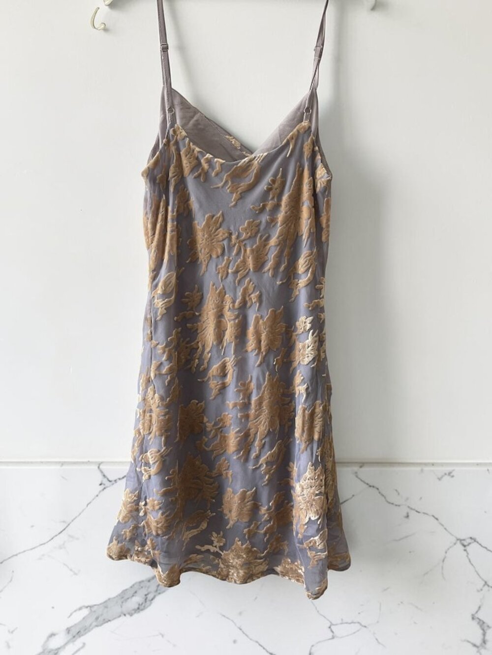 Edit by Nine Y2K Whimsigoth Velvet Burnout Sheer Floral Mini Slip Dress S - Picture 6 of 7